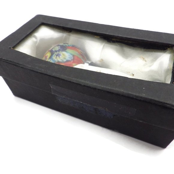 Millefiori Glass Wine Bottle Stopper/ Stainless Stem/ Boxed - Picture 2 of 6